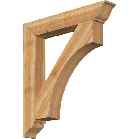 Ekena Millwork Westlake Traditional Rough Sawn Bracket, Western Red Cedar, 6"W x 40"D x 44"H BKT06X40X44WTL01RWR